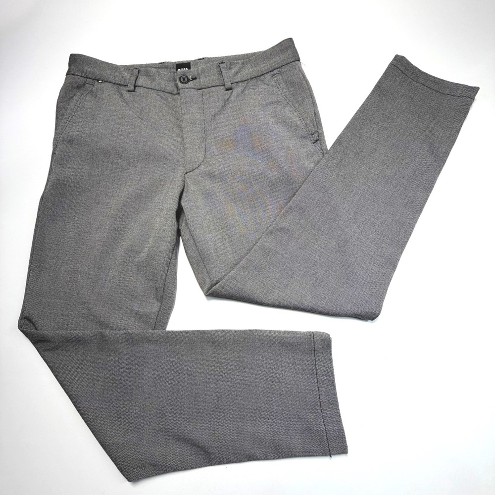 Hugo Boss Kaidon‎ Slim Fit Dress Pants Gray Mens 34x32 Stretch